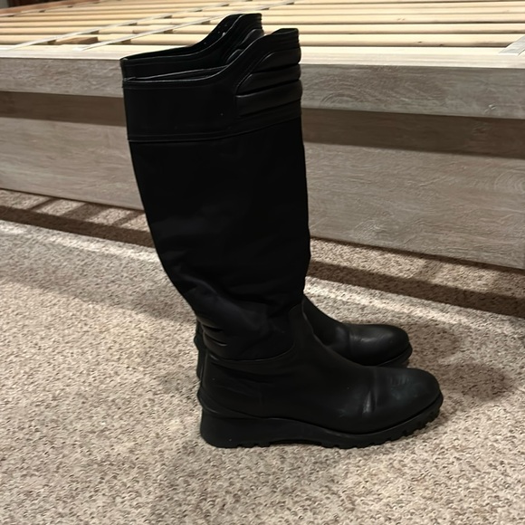 Prada black tall fall winter vibran traction moto stylish boots sz 9-9.5 - Picture 1 of 15